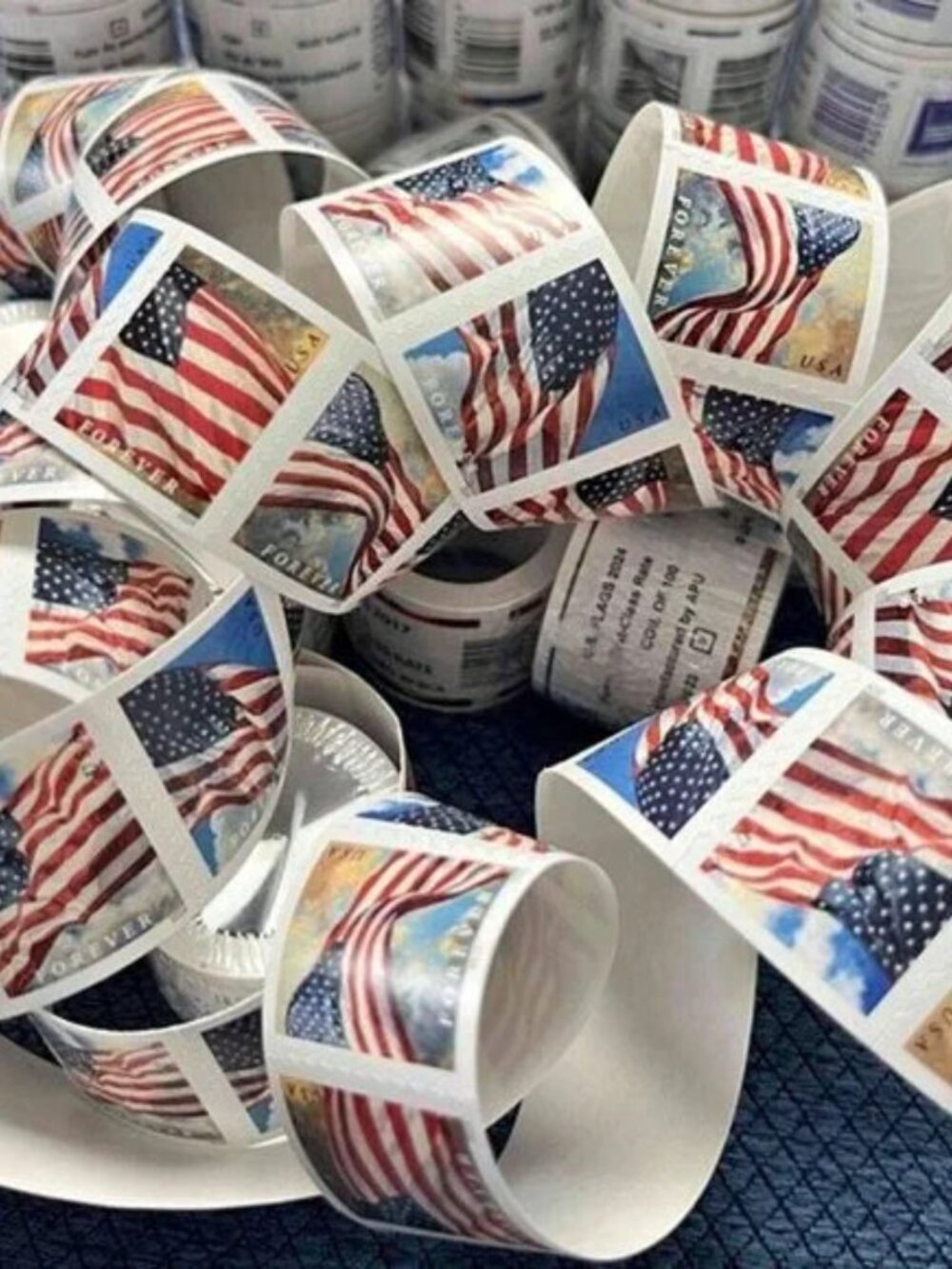 1000 pieces American flag 2024 Forever Stamp USA Collectible & Usable
